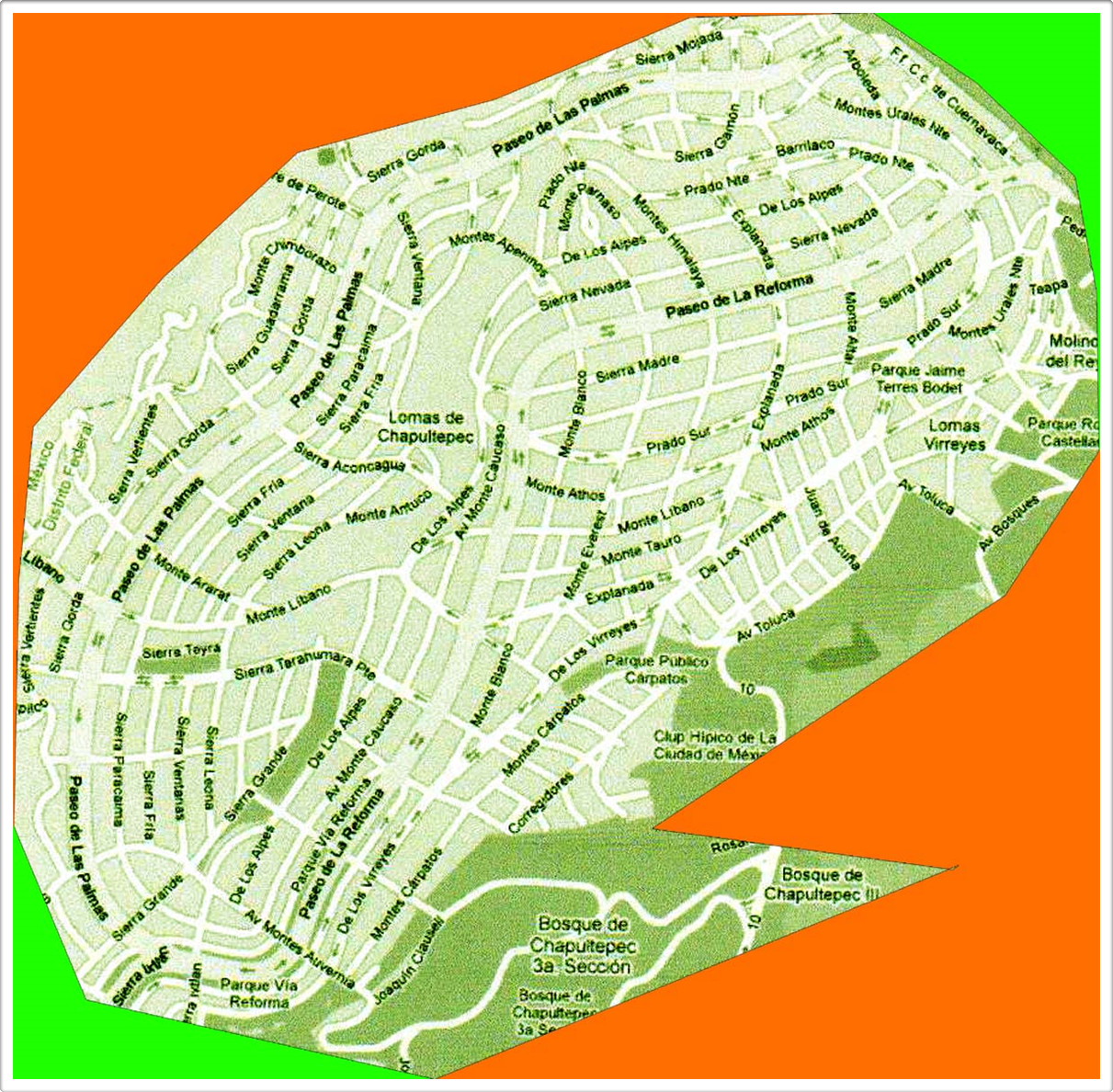 Lomas De Chapultepec Map